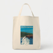 Beer Gevist in de rivier de Montana Tote Bag (Voorkant)