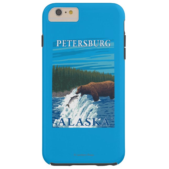 Beer Gevist in de rivier de Petersburg, Alaska Case-Mate iPhone Case (Achterkant)