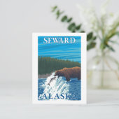 Beer Gevist in de rivier de Seward, Alaska Briefkaart (Staand voorkant)