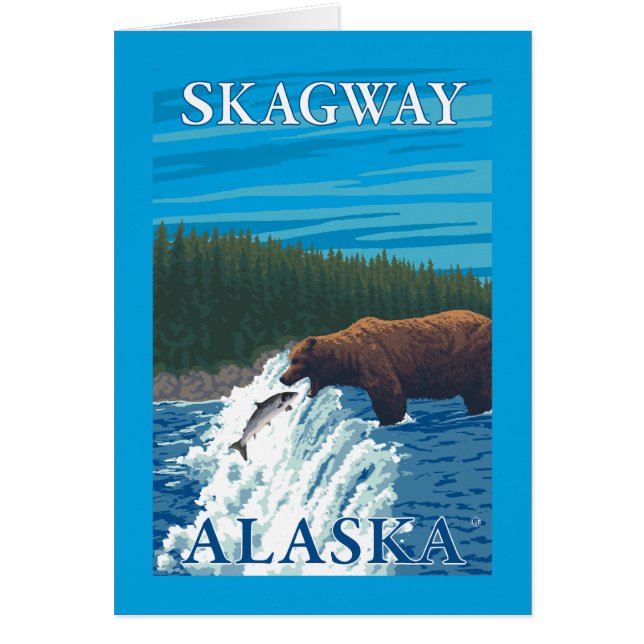 Beer Gevist in de rivier de Skagway, Alaska (Voorkant)