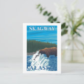 Beer Gevist in de rivier de Skagway, Alaska Briefkaart (Staand voorkant)