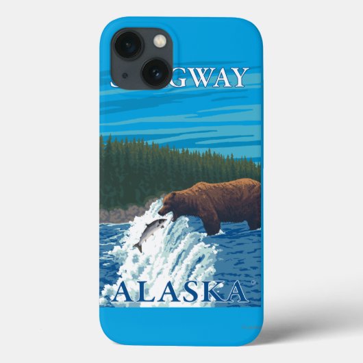 Beer Gevist in de rivier de Skagway, Alaska Case-Mate iPhone Case (Achterkant)