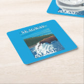 Beer Gevist in de rivier de Skagway, Alaska Kartonnen Onderzetters (Schuin)