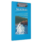 Beer Gevist in de rivier de Skagway, Alaska Klembord (Rechts)