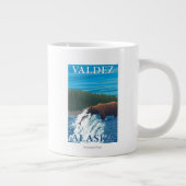 Beer Gevist in de rivier de Valdez, Alaska Grote Koffiekop (Rechts)