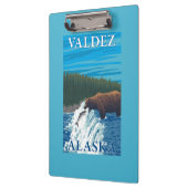 Beer Gevist in de rivier de Valdez, Alaska Klembord (Links)