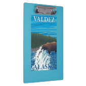 Beer Gevist in de rivier de Valdez, Alaska Klembord (Rechts)