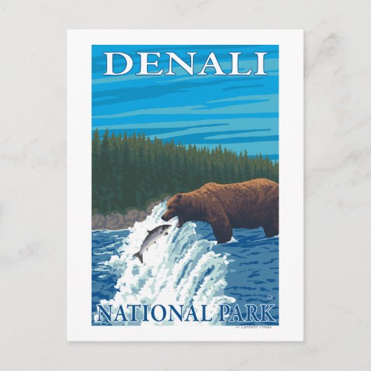 Beer Gevist in het Nationaal Park Denali, Briefkaart (Voorkant)