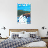 Beer Gevist in het Nationaal Park Glacier, Canvas Afdruk (Insitu (Slaapkamer))
