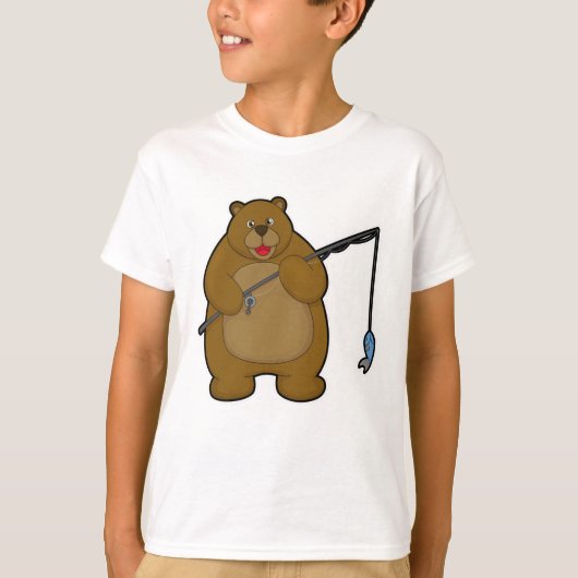 Beer Gevist met Geviste staaf en vis T-shirt (Voorkant)