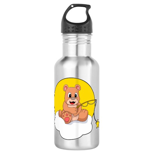 Beer Gevist met Geviste staaf op cloud Waterfles (Voorkant)