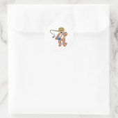 Beer Gevist met Geviste staaf Ronde Sticker (Tas)