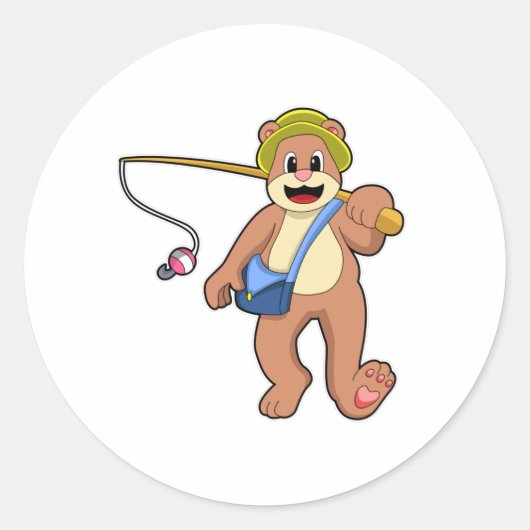 Beer Gevist met Geviste staaf Ronde Sticker (Voorkant)