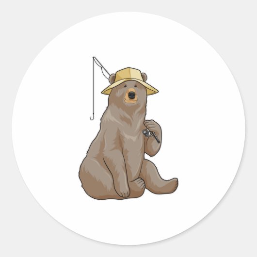 Beer Gevist met Geviste staaf Ronde Sticker (Voorkant)