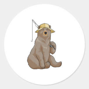 Beer Gevist met Geviste staaf Ronde Sticker