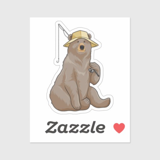 Beer Gevist met Geviste staaf Sticker (Vel)