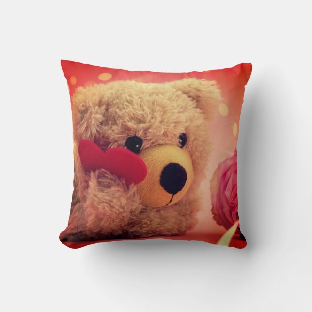 Beer gevuld dierlijk hart kussen (Voorkant)