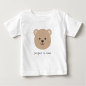 Beer gezicht 1ste verjaardag Baby T-shirt (Voorkant)