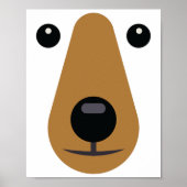 Beer Gezicht Schattige Gemakkelijk Halloween Kostu Poster (Voorkant)