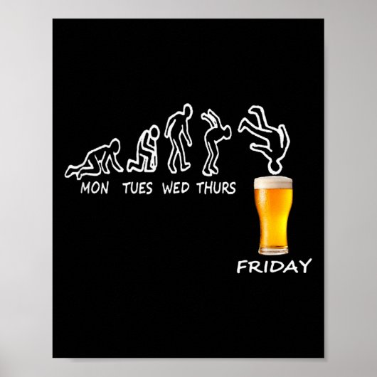 Beer Gift Ready For Friday, Work Week Funny Beer T Poster (Voorkant)