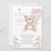Beer Girl First Birthday en Baptism Invitation Kaart (Voorkant)
