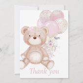 Beer Girl First Birthday en Baptism Invitation Kaart (Achterkant)