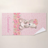 Beer  Girls Pink Floral Woodland Badhanddoek (Badhanddoek)