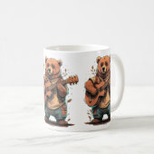 beer gitaarspelen koffiemok (Voorkant rechts)