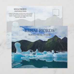 Beer Glacier Icebergs, Kenai Fjords National Park Briefkaart