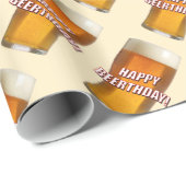 Beer-glas (Happy Beerthday) Cadeaupapier (Rol Hoek)