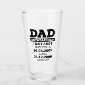 Beer-glas met Kinder namen Glas (Voorkant)