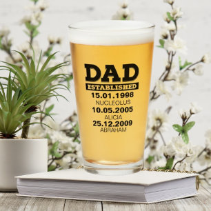 Beer-glas met Kinder namen Glas