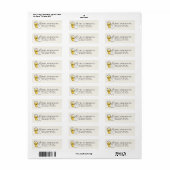 Beer Glass & Baby Bottle Beige Return Address Etiket (Full Sheet)