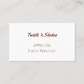 Beer Glass Bartender, Mixologist Business Card Visitekaartje (Achterkant)