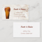 Beer Glass Bartender, Mixologist Business Card Visitekaartje (Voorkant / Achterkant)