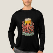 Beer Glass Head Octopus Graphic T-shirt (Voorkant volledig)