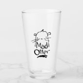 Beer Glass met Mad Otter logo Glas (Voorkant)