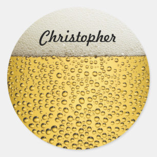 Beer Glass Personaliseer Foto Ronde Sticker