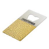 Beer Glass Personaliseren Creditkaart Flessenopener (Voorkant Gekanteld)