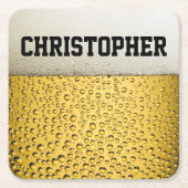 Beer Glass Personaliseren Kartonnen Onderzetters (Voorkant)