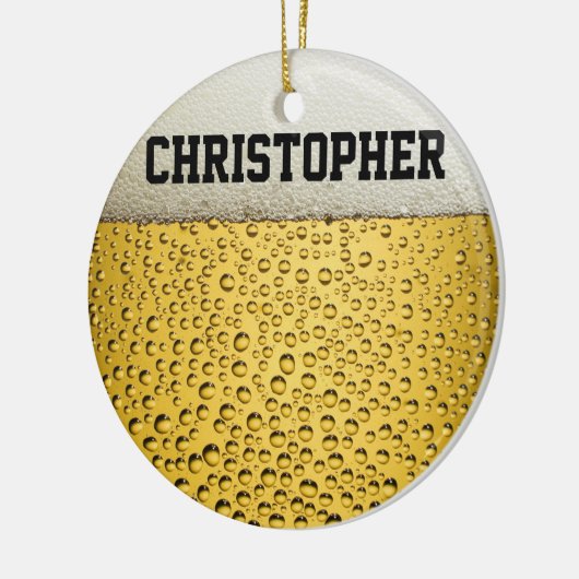 Beer Glass Personaliseren Keramisch Ornament (Links)