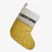 Beer Glass Personaliseren Kleine Kerstsok (Voorkant (Hangend))