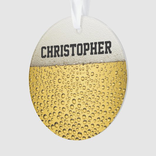 Beer Glass Personaliseren Ornament (voorkant)