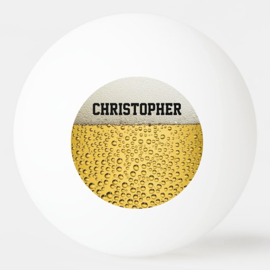 Beer Glass Personaliseren Pingpongbal (Voorkant)