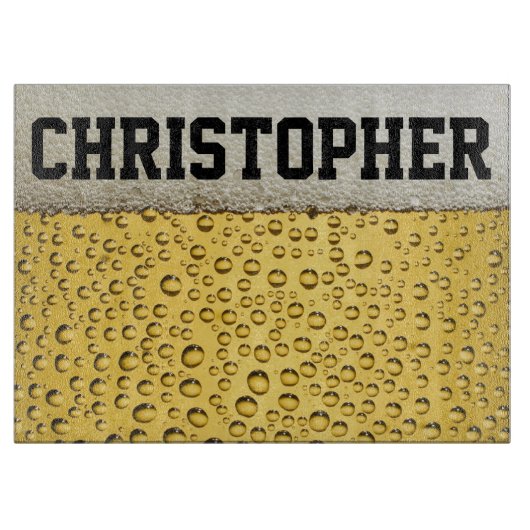 Beer Glass Personaliseren Snijplank (Voorkant)