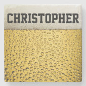 Beer Glass Personaliseren Stenen Onderzetter (Voorkant)