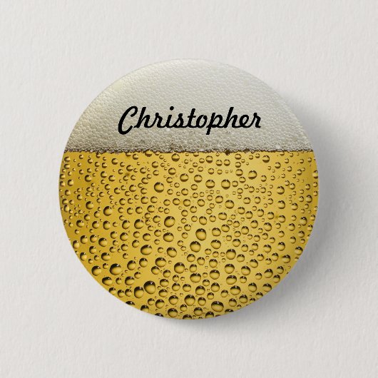 Beer Glass Persoonlijke foto Ronde Button 5,7 Cm (Voorkant)