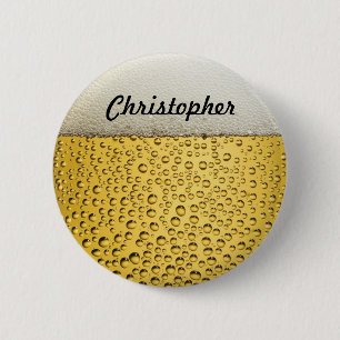 Beer Glass Persoonlijke foto Ronde Button 5,7 Cm
