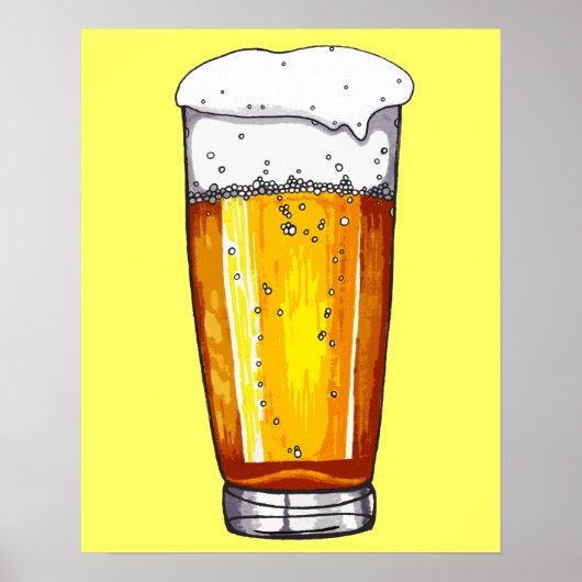 Beer Glass Poster (Voorkant)