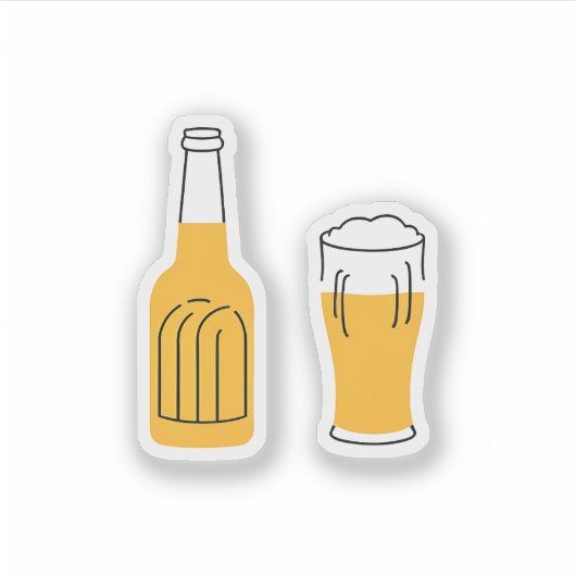 Beer Glass Sticker (Voorkant)